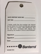 White Safe Deposit Envelope: Click to Enlarge